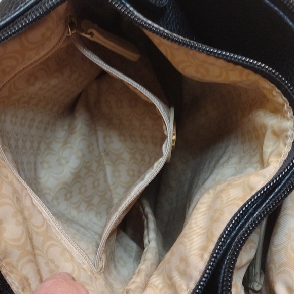 Shoulder/cross body Black leather like bag 9 1/2x12 - Picture 6 of 15